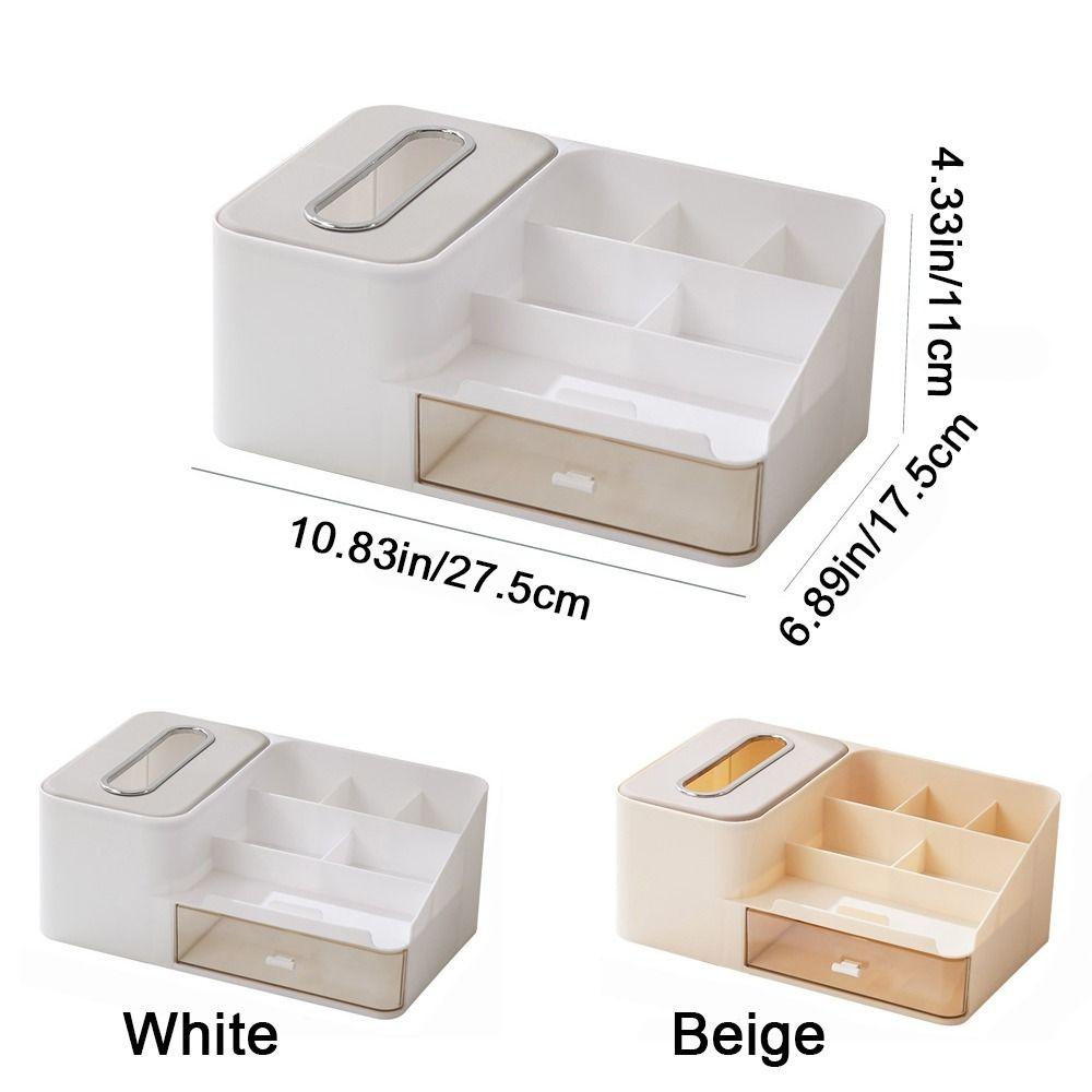 Dustproof Cosmetics Storage Case Space Saving Tissue Box Practical Stationery Organizer Bathroom