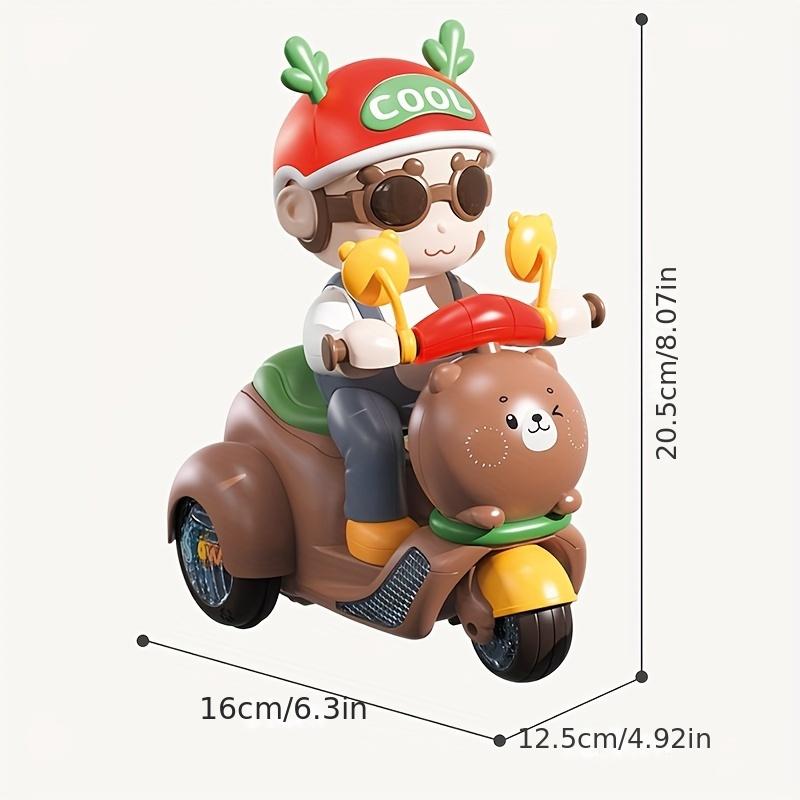 360° Rotating Lights Music Walking Trike Toy Car, Fun Stylish Gift for Halloween, ABS Material, Battery Not Included, Random Color