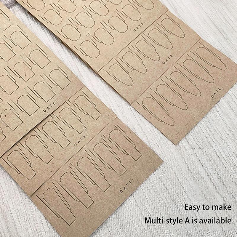 Nail Art Lines Practice Paper Drawing Painting Template Learning Book Manicure Tools Uv Gel Polish Guide Nails Accessoires