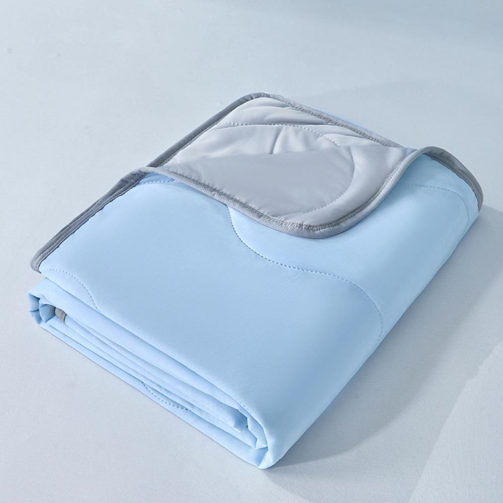 Solid Color Summer Ice Silk Quilted Quilt Thin Breathable Cooling Blanket Throw Blanket Dormitory