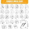 Letter Cookie Cutters Shapes Large 3 Inch - 26 Pcs Stainless Steel Alphabet Letter Cookie Cutter Set Fondant Biscuit Fruit Dough Mold Tools for
