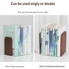 Nature Wooden Bookends Desktop Bookshelf Desk Organizer Office Home Book Accessories Storage Book Holder Wood Book Ends
