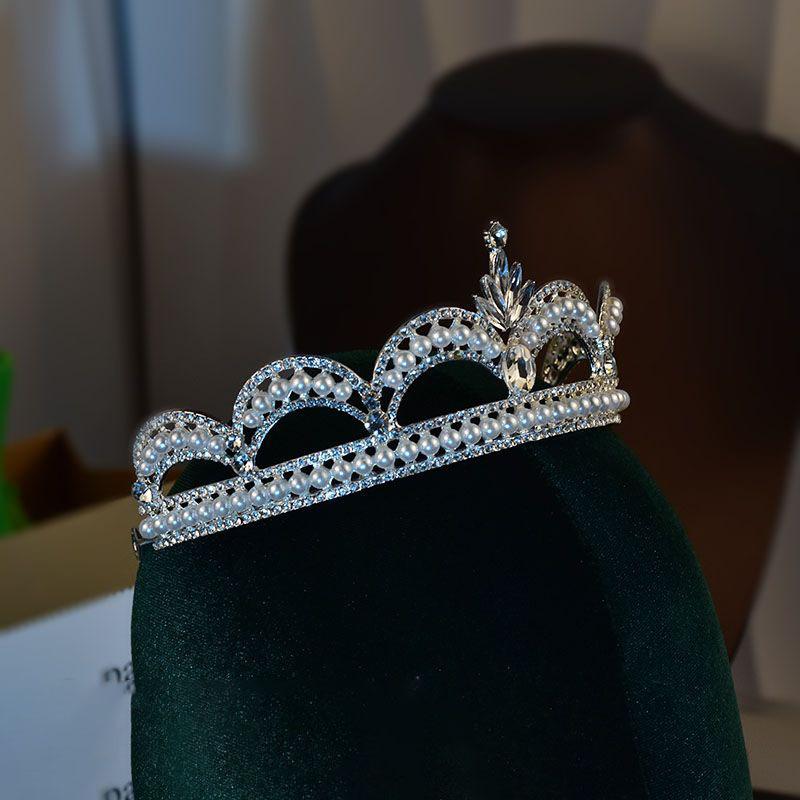 Bridal Crown Headdress Rhinestone Crown Wedding Veil Diamond Clothing Eighteen Year Old Adult Ceremony Birthday Princess Hair Accessories
