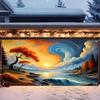 2D Dreamlike Fantasy Sunset Coast Photography Background