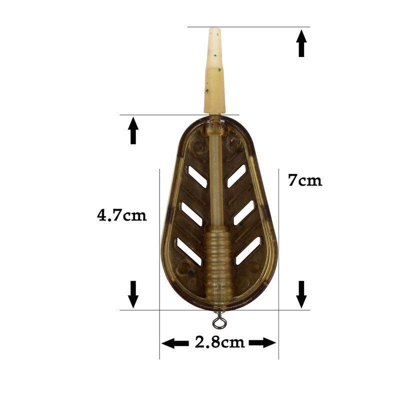 5Pcs Embed Feeder for Fishing Inline Carp Fishing Feeder Alloy Sinker Fishing Lure Holder Mould Kit Fishing Tackle Tools
