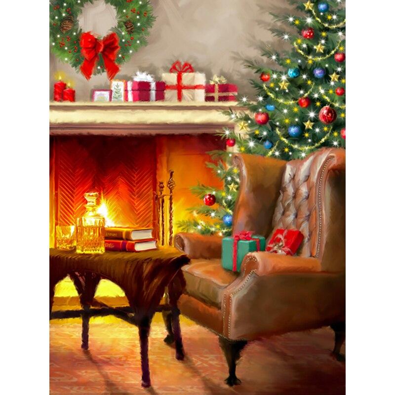 5D DIY Diamond Painting Christmas Tree Diamond Embroidery Cross Stitch Crafts Full Round Drill Home Decor Christmas Gift
