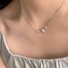 Eight-Pointed Star S925 Sterling Silver Gold-Plated Zircon Pendant Necklace, Women's Light Luxury High-End Niche Design.