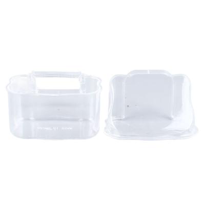 Bird Cage Feeding Container Hanging Bird Feeder Transparent Plastic Bird Food Box with Lid for Home