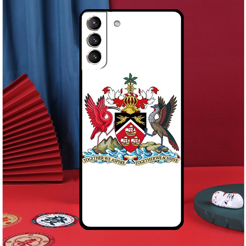 Trinidad und Tobago Flagge Handyhülle Für Samsung Galaxy S24 Ultra S9 S10 S20 S21 S22 Plus S23 FE S25 Ultra Rückseite