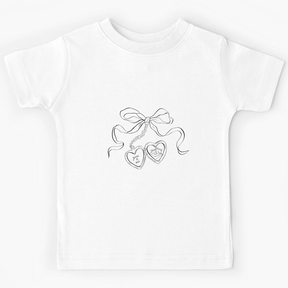 heart locket cats Kids T-Shirt 100