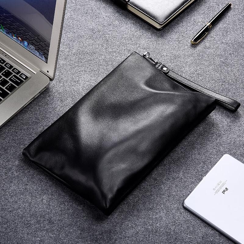 Sac Pochette Enveloppe Homme en Cuir Véritable SCHWARZETIENNE