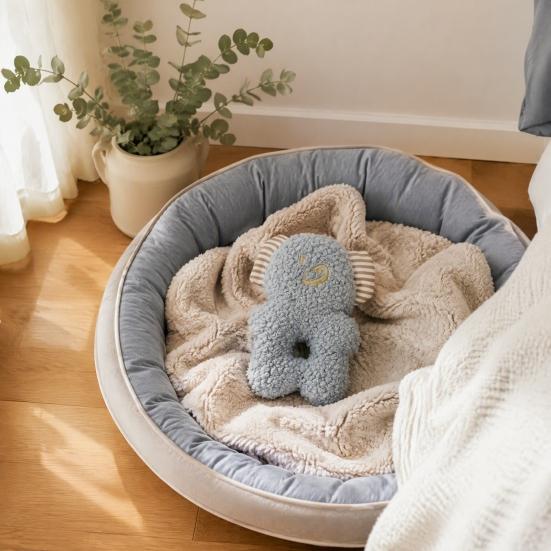 Squeaky Plush Toys for Small Dogs Stuffed Animal Dog Chew Toy, Bear Bunny Crinkle Interactive Boredom Relief Accessories Snuffle Toy with Center Hole