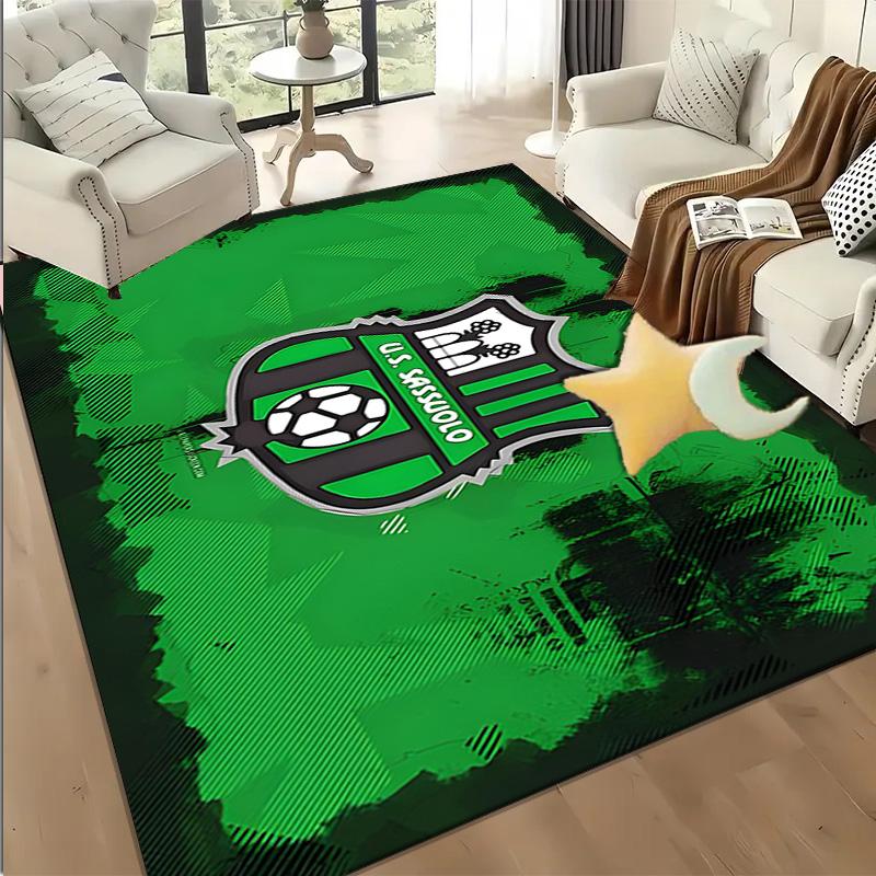 1PC Sassuolo Football Crest Design Floor Mat for Living Room, Game Rooms, Office, Bedroom, Office Floor Mat Playful Design, Christmas fan gifts