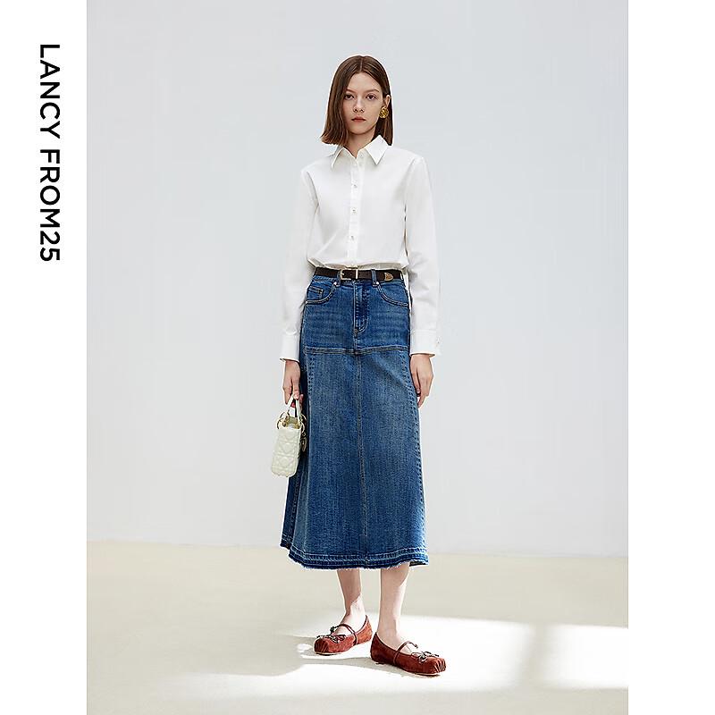 Langzi Women's White Retro Long Sleeve Shirt