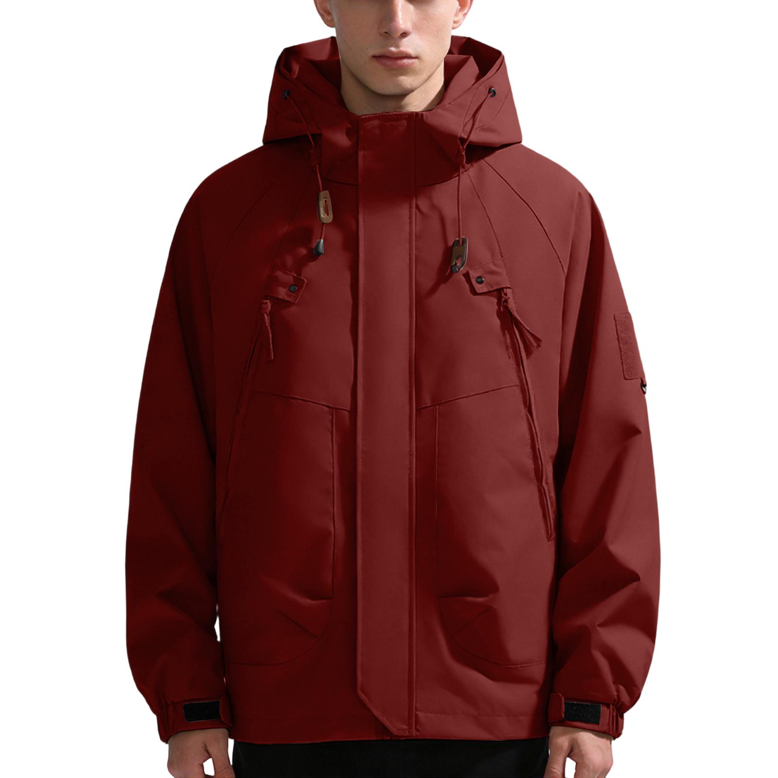 

Unisex Loose-fitting Hooded Windbreaker L червоний