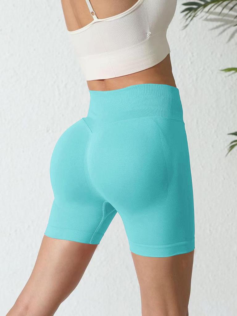 Shorts de Yoga Taille Haute Sans Coutures - Respirants, Remonte-Fesses, Pantalons de Fitness Ventre Plat