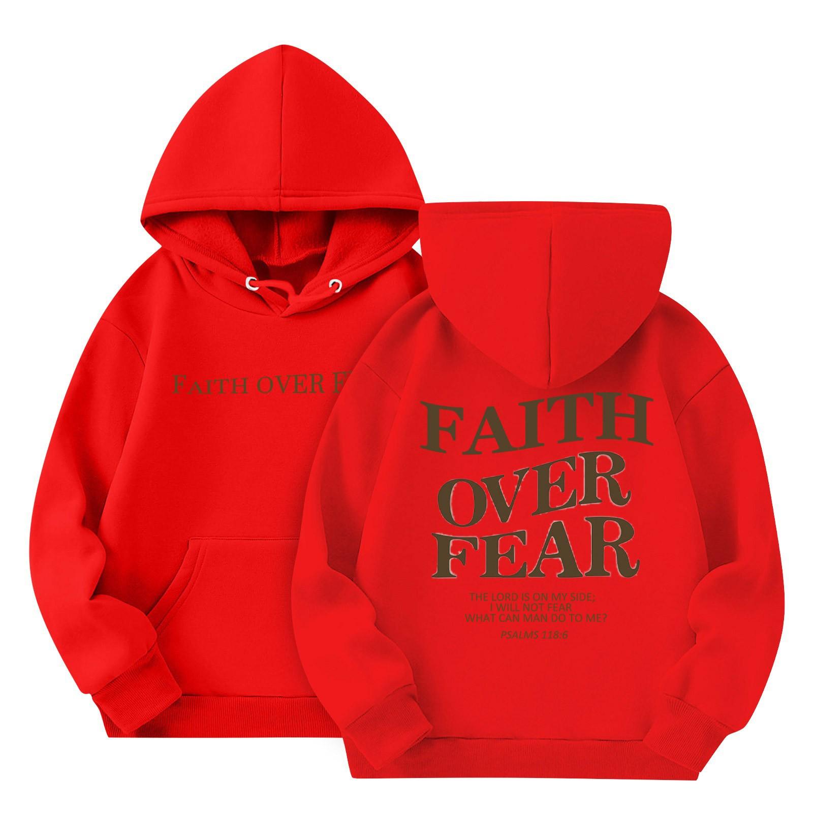

Kids Hooded Pullover Sweatshirt Winter Long Sleeve Casual Top for Boys and Girls with Printed Text Design Comfortable Fit 160 красный
