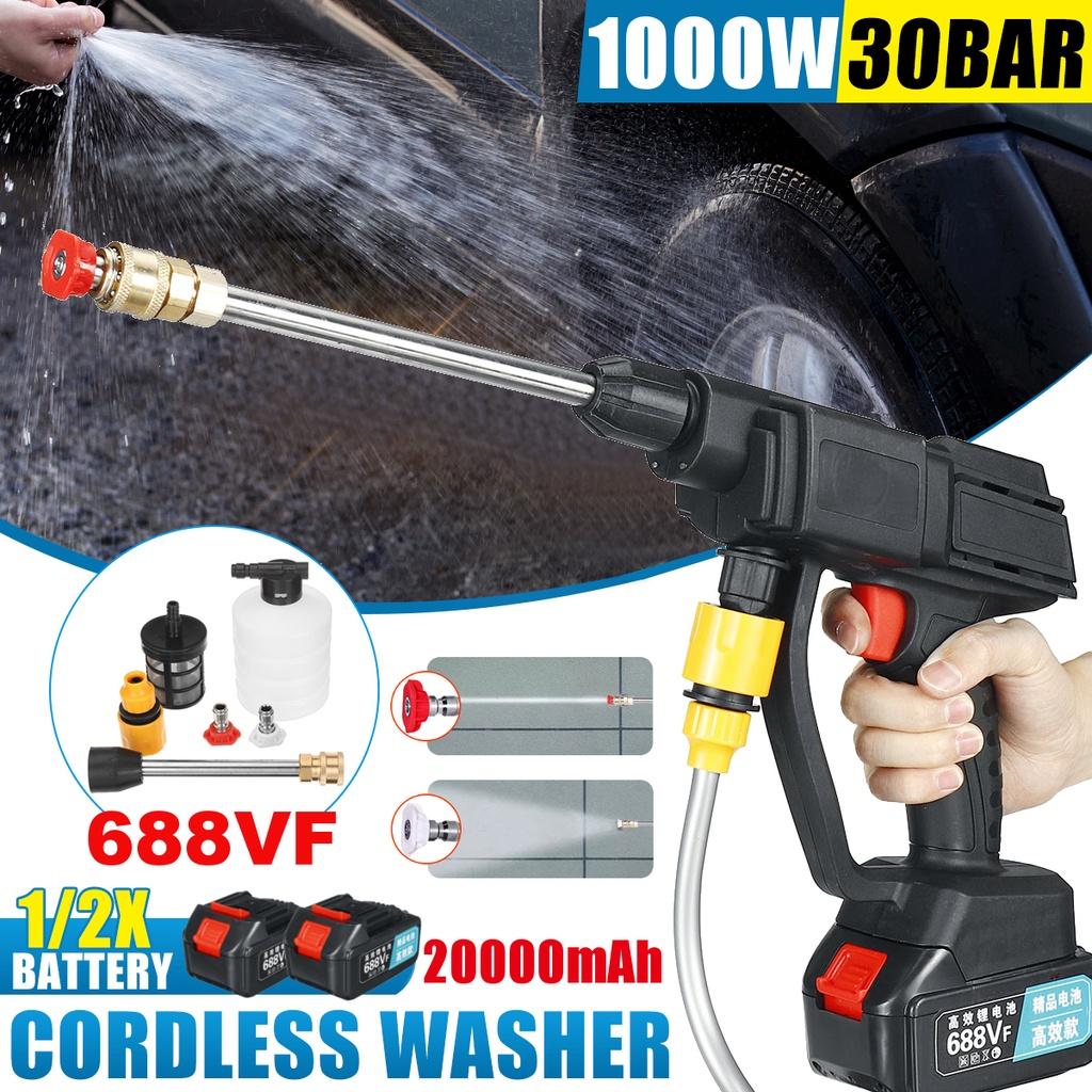 Black  Electric Cordless High Pressure Car Washer Guns Foam Generator Water Guns Spray Cleaner Car Washing Machine