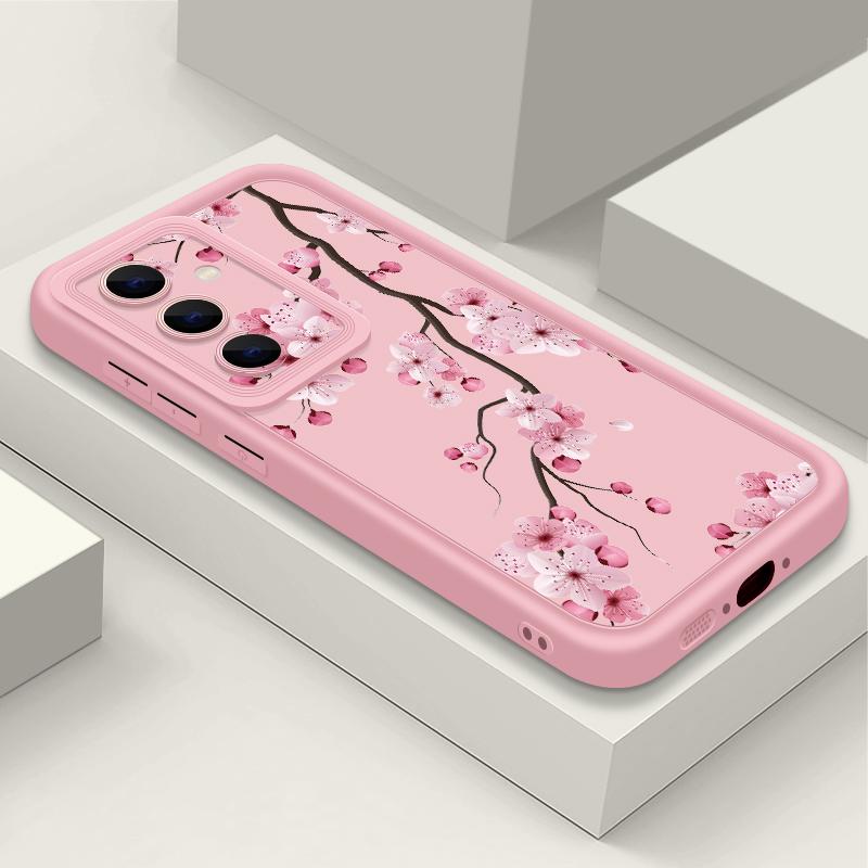 Pink Flower Soft TPU Case For Samsung Galaxy S26 S25 S24 S23 S22 Ultra S23 S25 FE A57 A17 A56 A55 A15 A16 A36 A37 5G Back Cover
