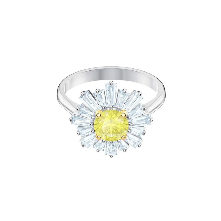 Swarovski Sunshine Sun-Shaped Rhodium-Plated Ring Women ring Silver 5472481 Shopping Bag