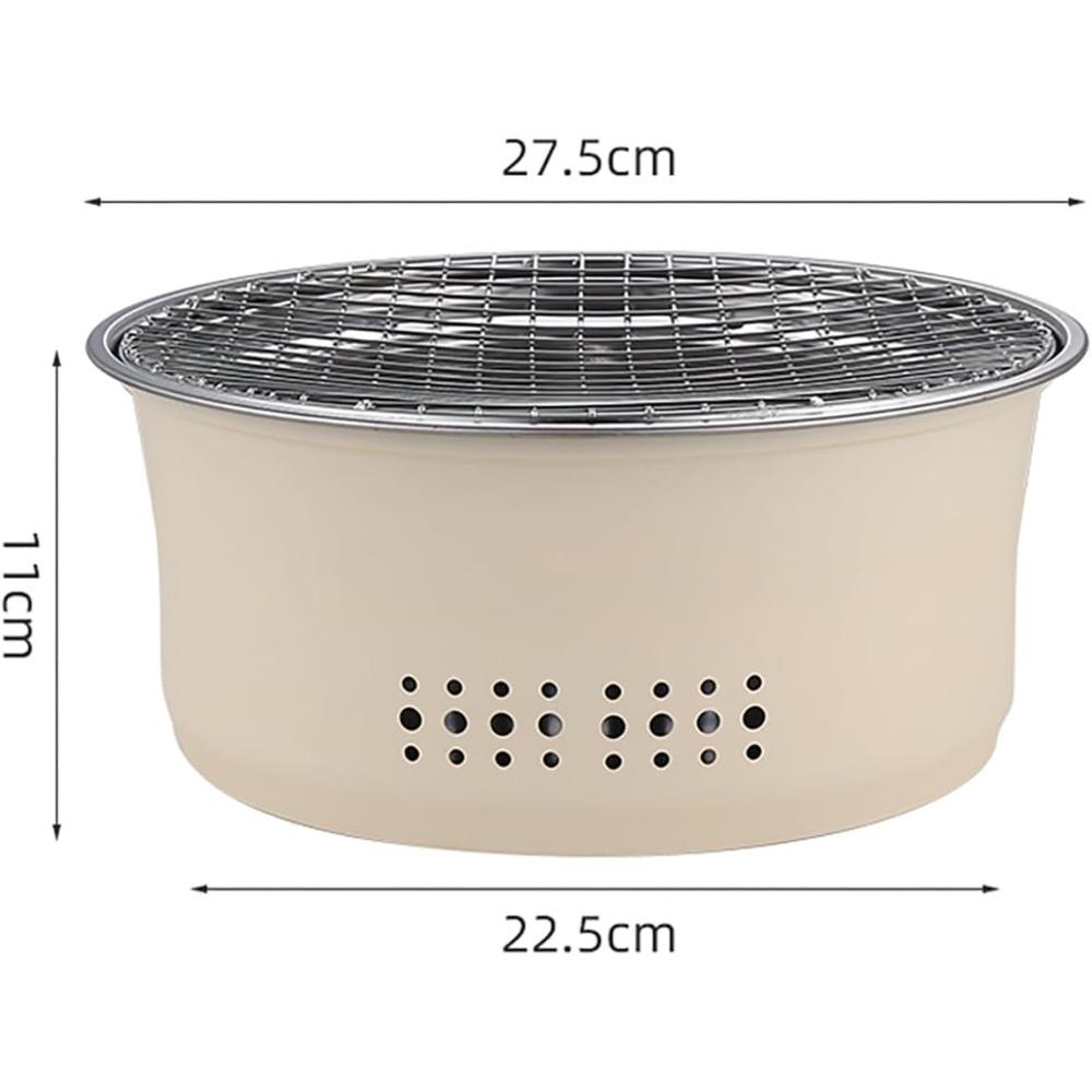 1pc Portable Barbecue Charcoal Stove Stainless Steel Split Barbecue Stove Round Barbecue Rack Outdoor Camping Barbecue Tool