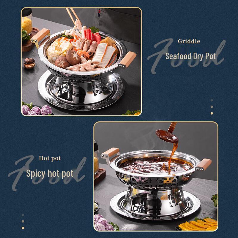 Chef's Plan 304 Stainless Steel Alcohol Stove Mini Hot Pot