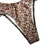 Bikini Three-piece Leopard Print Beach Wrap Skirt Sunblock Sexy Backless Swimsuit Bra