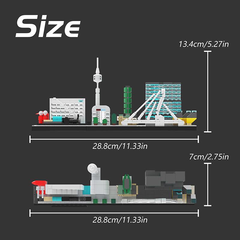Famous Movies Skyline Architecture Building Block Kit Skyline Buildings Back To the Future Fairy Tale Magic Castle House Toys