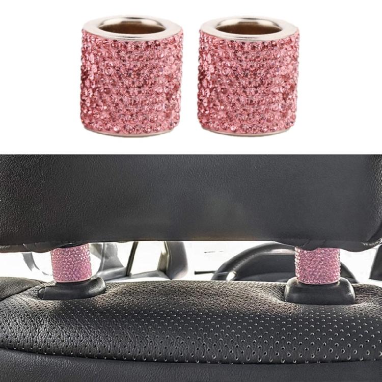 Rhinestone Car Seat Headrest Rings Collars Decors Charms Diamond-Bling for Women