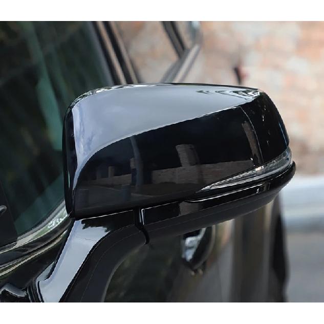 2Pcs ABS Car Side Door Rearview Mirror Decoration Cover Trim For Toyota Highlander XU70 -2024 Accessories