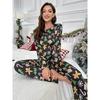 2025 Autumn/Winter Women's Milk Silk Pajama Set - Long Sleeve & Pants, Christmas Style, Hot Seller