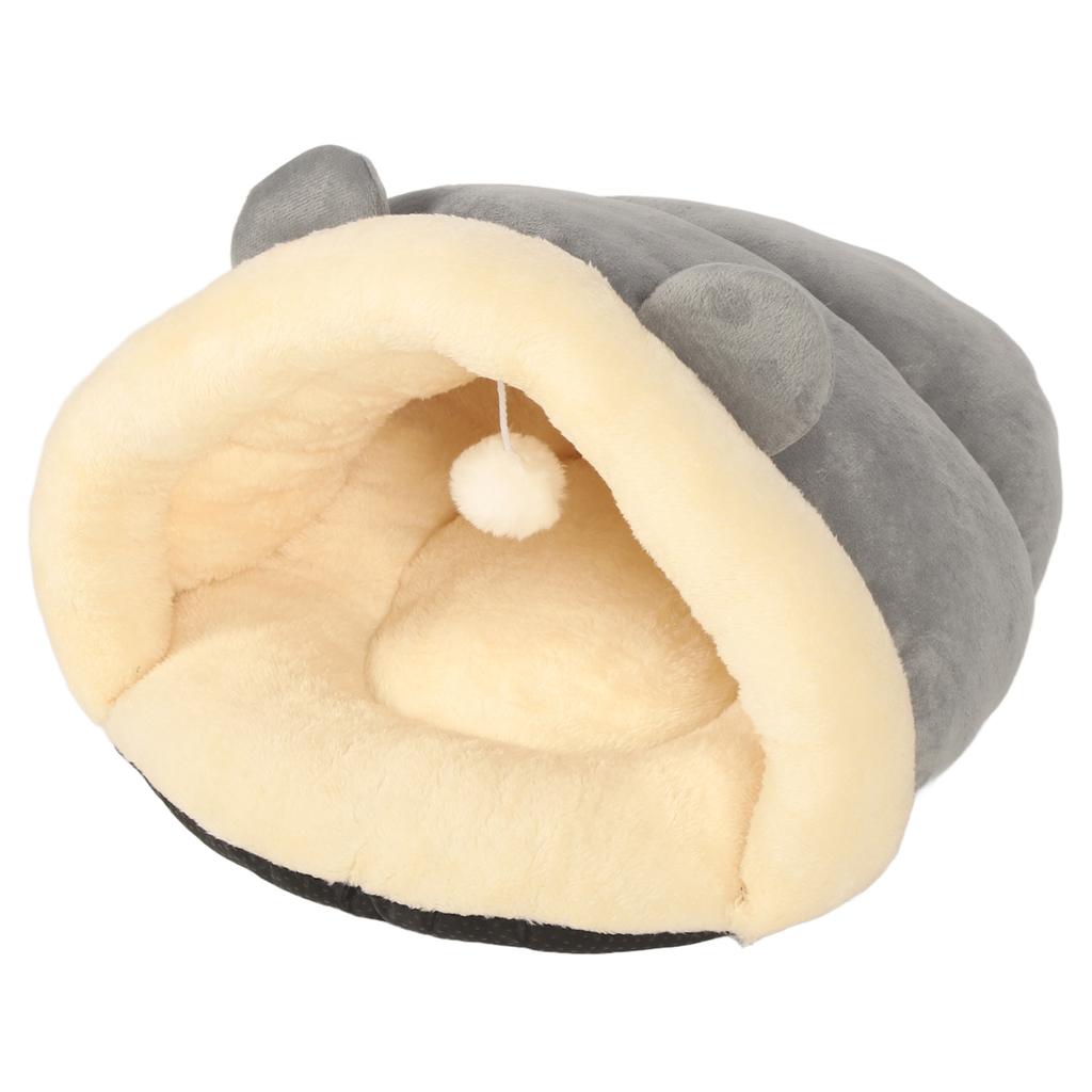 Katzenhöhlenbett Dreiecksbett Warm Weich Bequem Halbgeschlossen Katzenzeltbett Haustier Dreiecksnest für Winter Haustiere Welpe