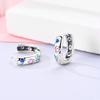 Silver Plated Hoop Earring For Woman Cat Dog Perfume Flower Pendientes Jewelry