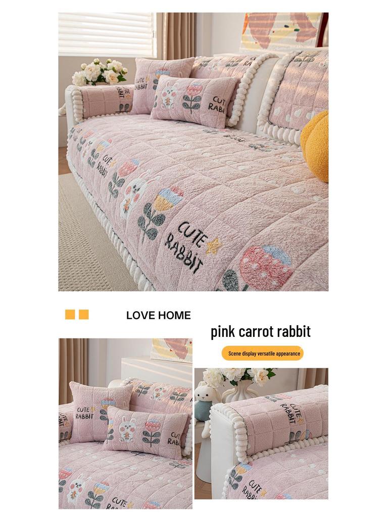 Bohemian High-Weight Snowflake Velvet Sofa Cushion Cover, Autumn/Winter 2025, Non-Slip Design