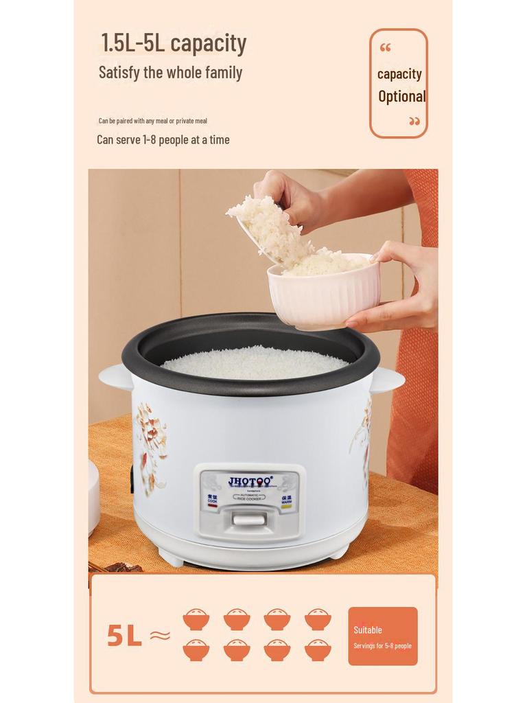 Compact Multi-Function Rice Cooker for Single-Person Use - Genuine Steaming Pot