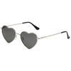 Fashion Women's Metal Heart Shaped Sunglasses Gradient Outdoor Goggles Female Eyewear UV400 Shades Metal Women Girls Sunglasses