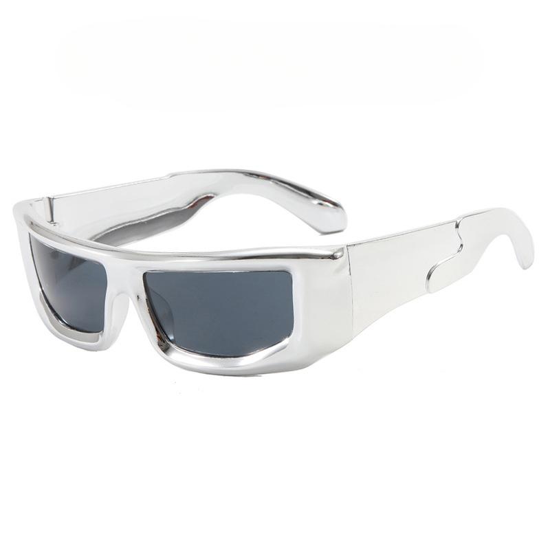 WINFUL New Y2k Wrap Round Men Sunglasses Metallic Rim Outdoor Sports Women Shades Trendy  Design Vintage UV400 Eyewear