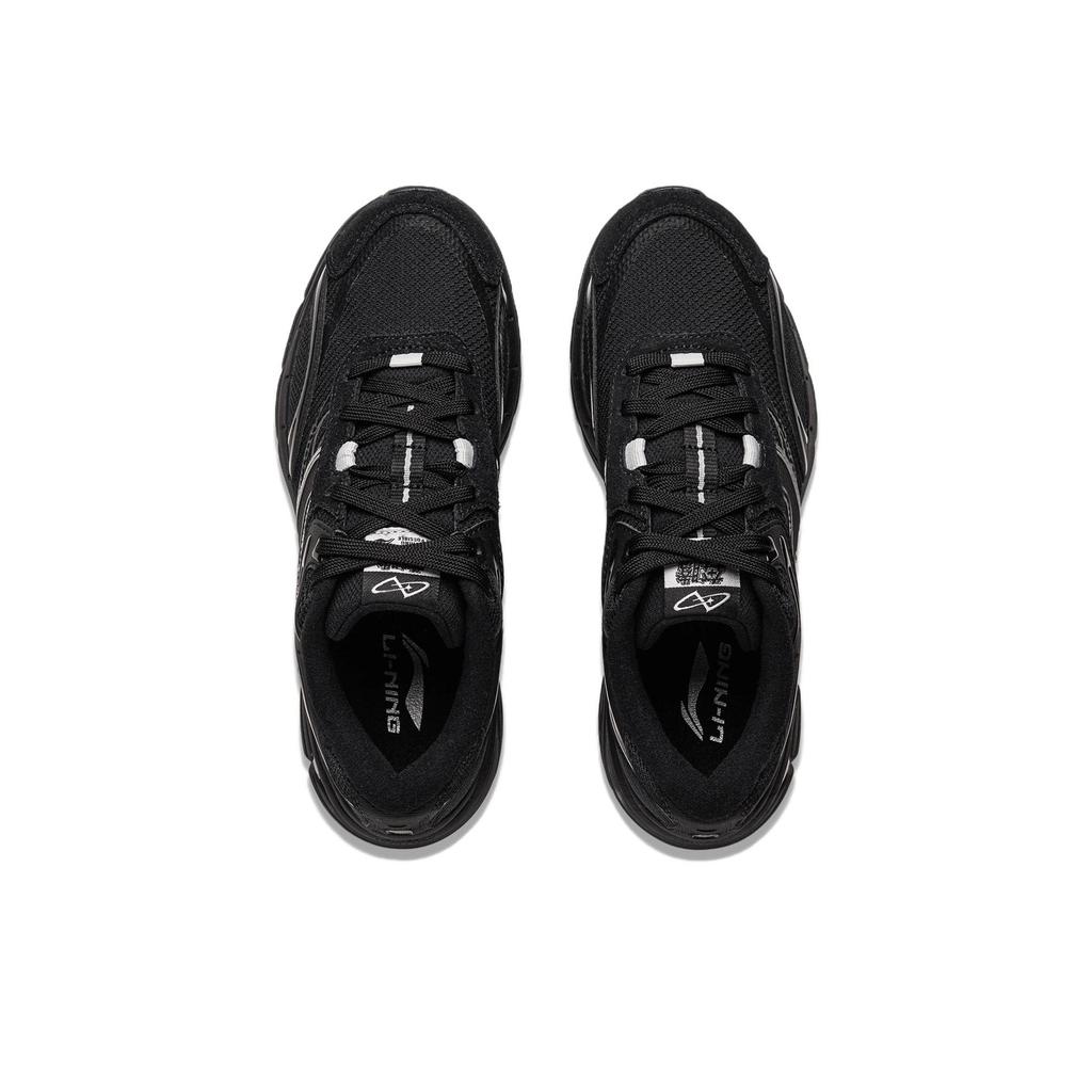 Li Ning P1000 Simple Comfortable Rebound Shock Absorption Low-Top Casual Running Shoes Women sneaker Black AGCU412-3