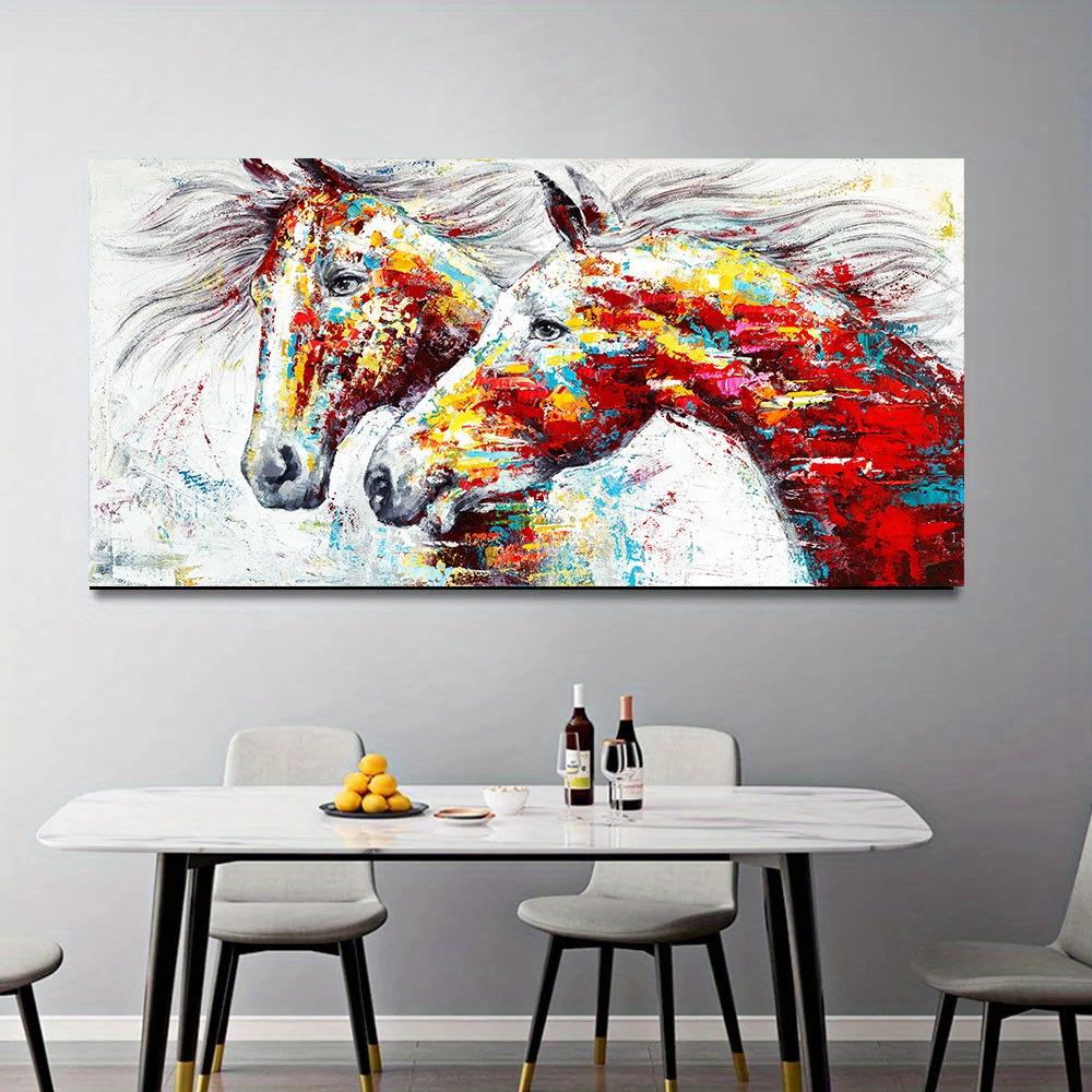 

Картина с лошадью Настенное искусство Картина Холст Живопись Постеры Принты Картина с животным Домашний декор 50x100cm