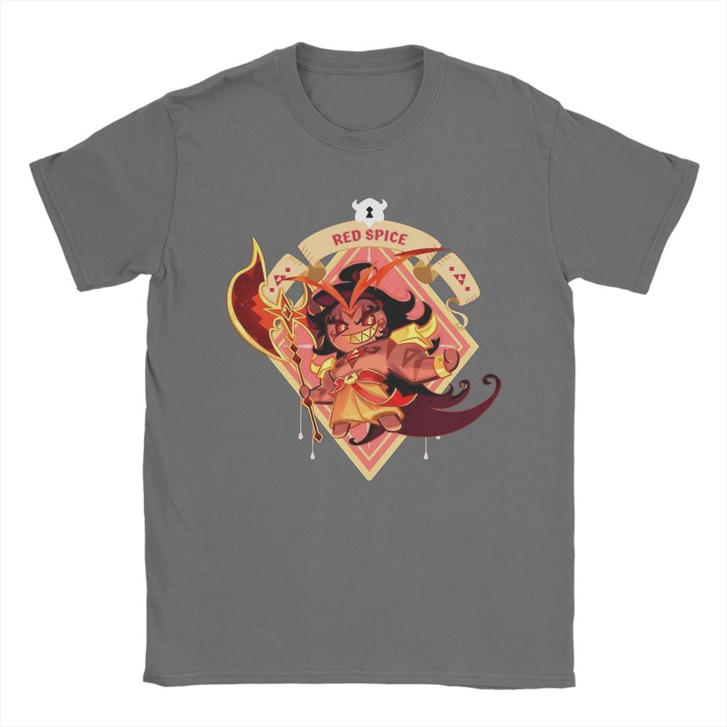 Vintage Burning Spice Tshirts Men's Cotton Short Sleeve Cookie Run Kingdom Round Neck Summer Top Tee