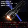 T6 Strong Light Flashlight LED Aluminum Alloy Telescopic Zoom Battery Version Outdoor Searchlight Remote Flashlight