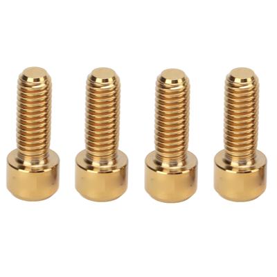 RISK 4Pcs Mountian Bike Brake Screws Titanium Alloy M6 16mm Bike Disc Brake Clamp Bolts Fixed Screw Bicycle Accessories