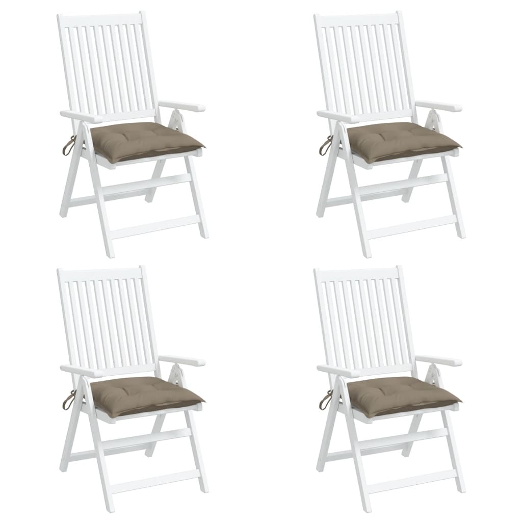 Chair Cushions 4 pcs Taupe 40 x 40 x 7 cm Oxford Fabric