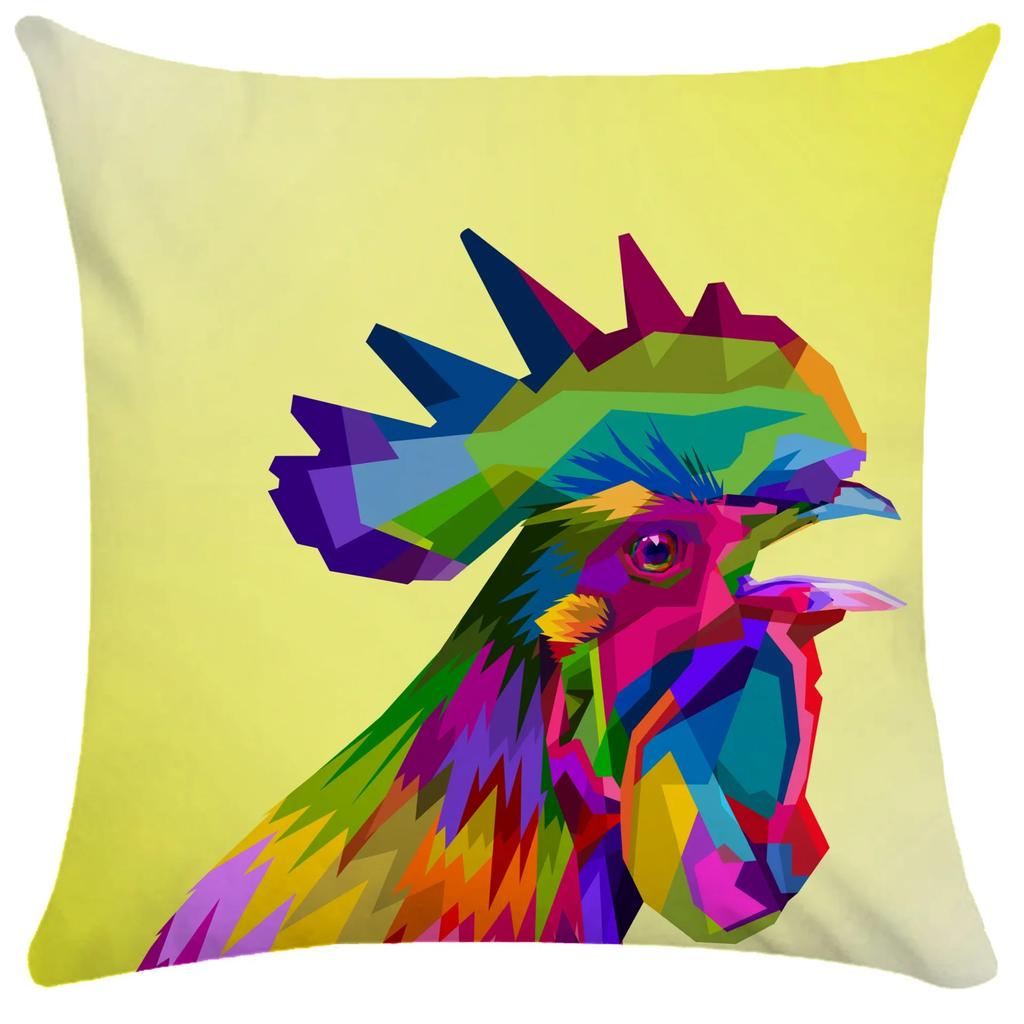 Sofa Bed Upholstery Home Decor Pillow Covers Bedroom Chair Decorative Colorful Animal