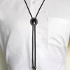 Mens American Bolo Tie Handmade Western Gem Stone Jewelry Cowboy Necklace Chain
