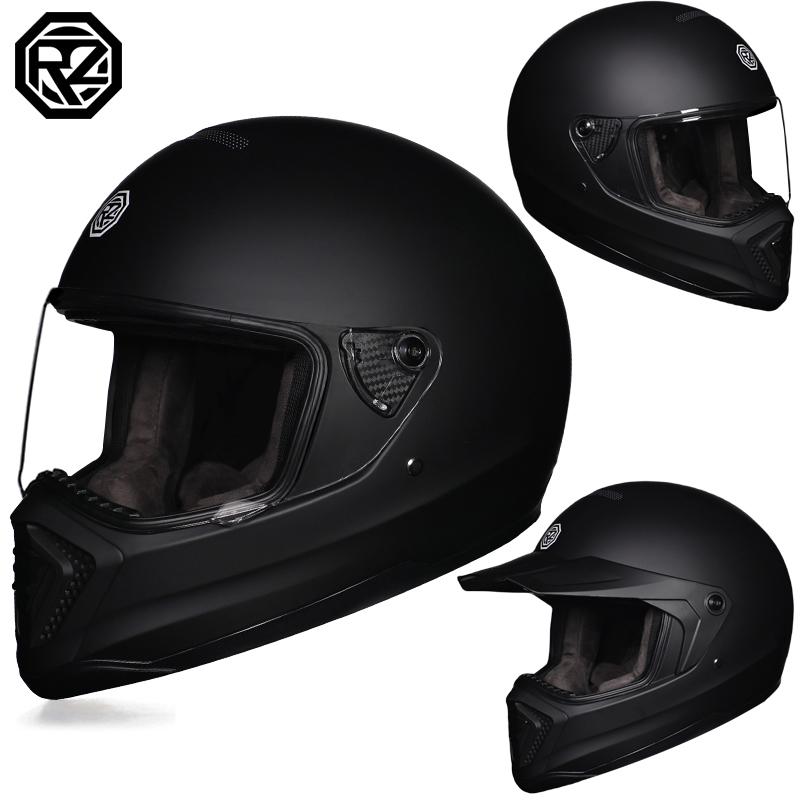 2024 new ORZ retro motorcycle helmet, American cruise full helmet, motorcycle with free brim