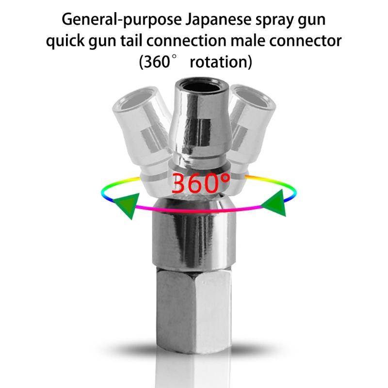 1/4Inch Universal Joint Adapter For Air Compressor Featuring 360 Degree Rotating Quick Connection For K3 W71 Sprayed Guns High Durability