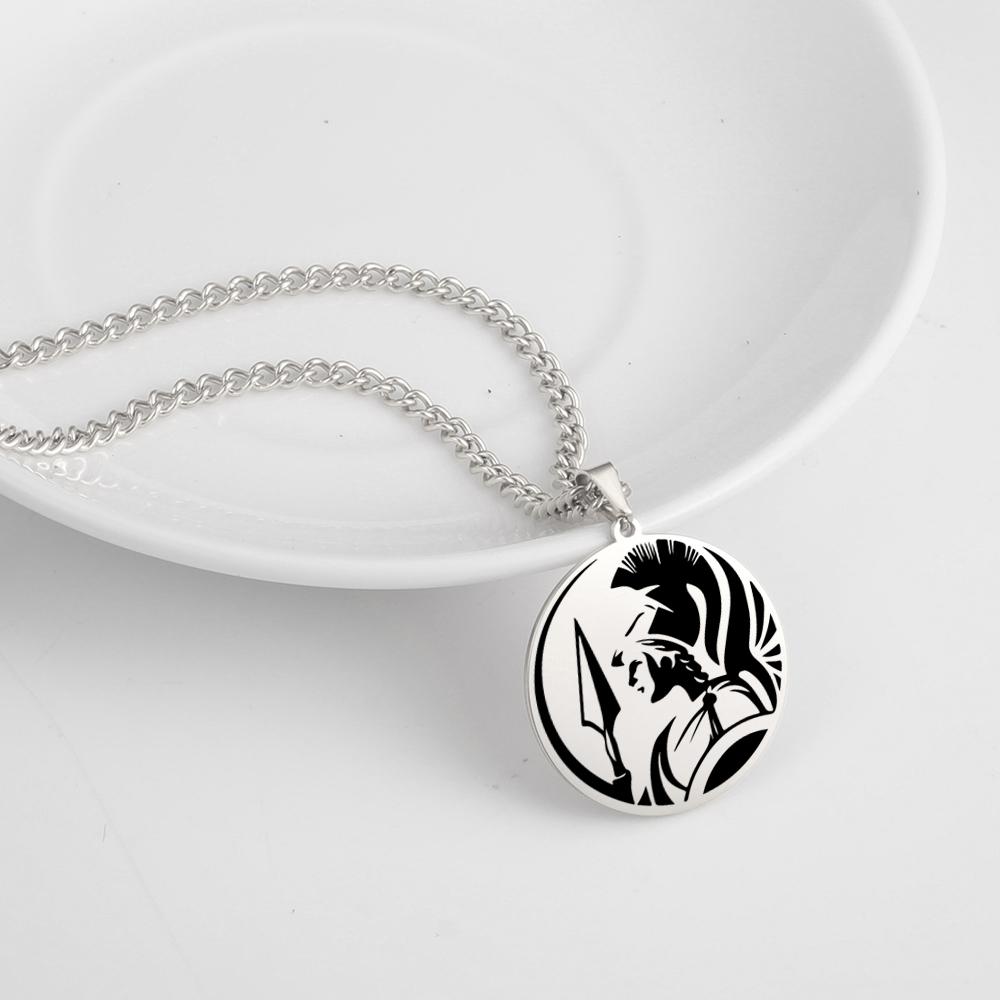 Lemegeton Greek mythical amulet pendant necklace stainless steel retro necklace jewelry necklace couple romantic gift