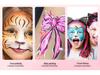 Kids' Face Paint Set: 10 Grids, 3 Colors, Water-Soluble, Easy to Clean