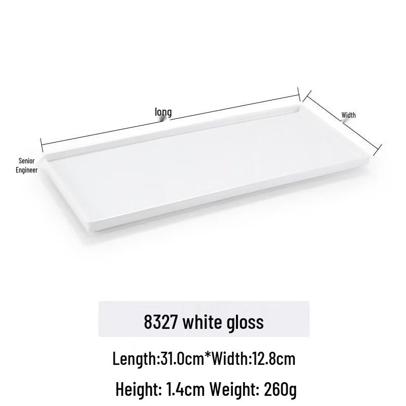 Hotel Guest Room Rectangular Melamine Tray